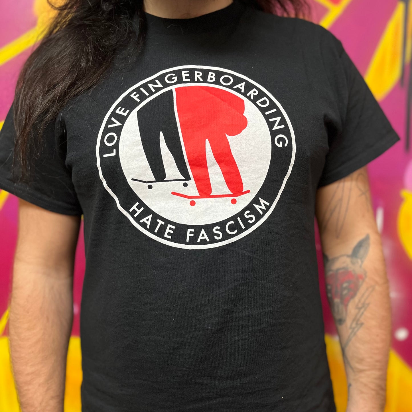 Fingerboarding Against Fascism T-Shirt