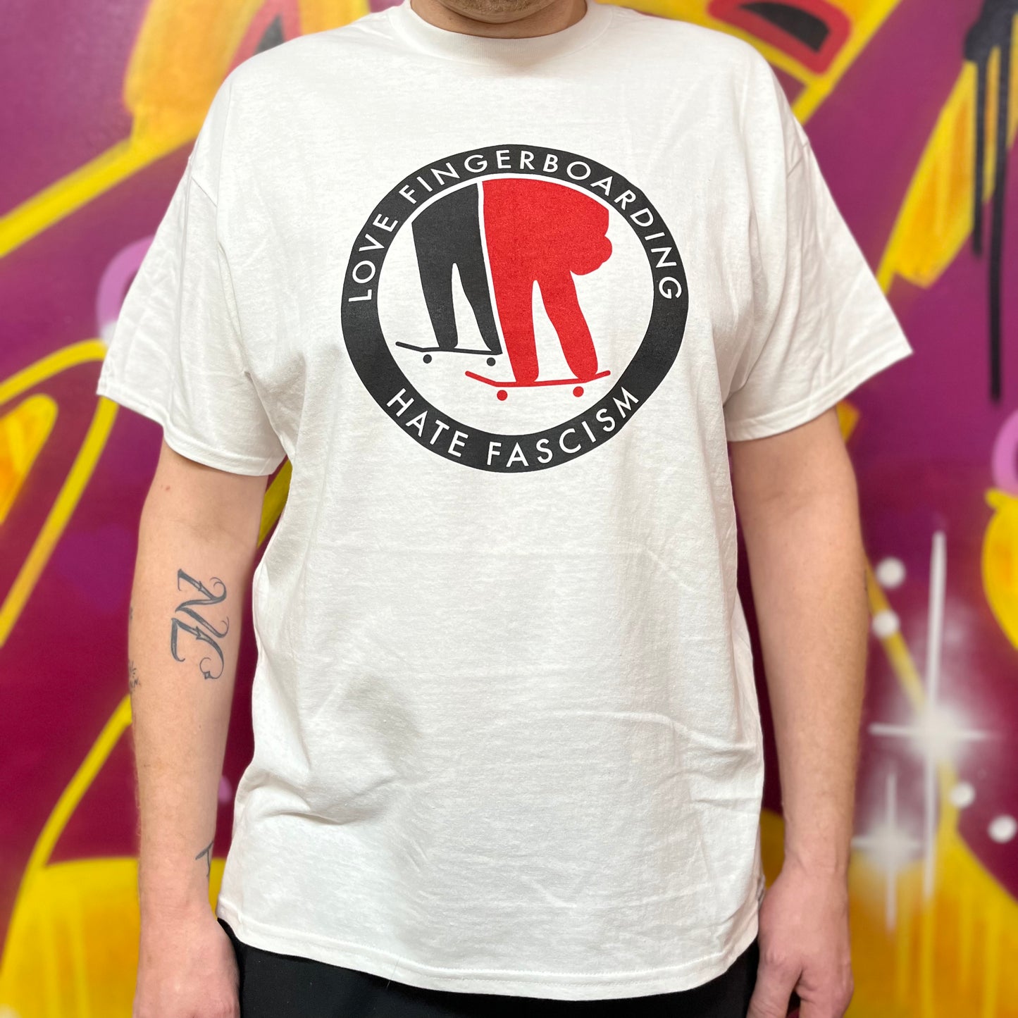 Fingerboarding Against Fascism T-Shirt