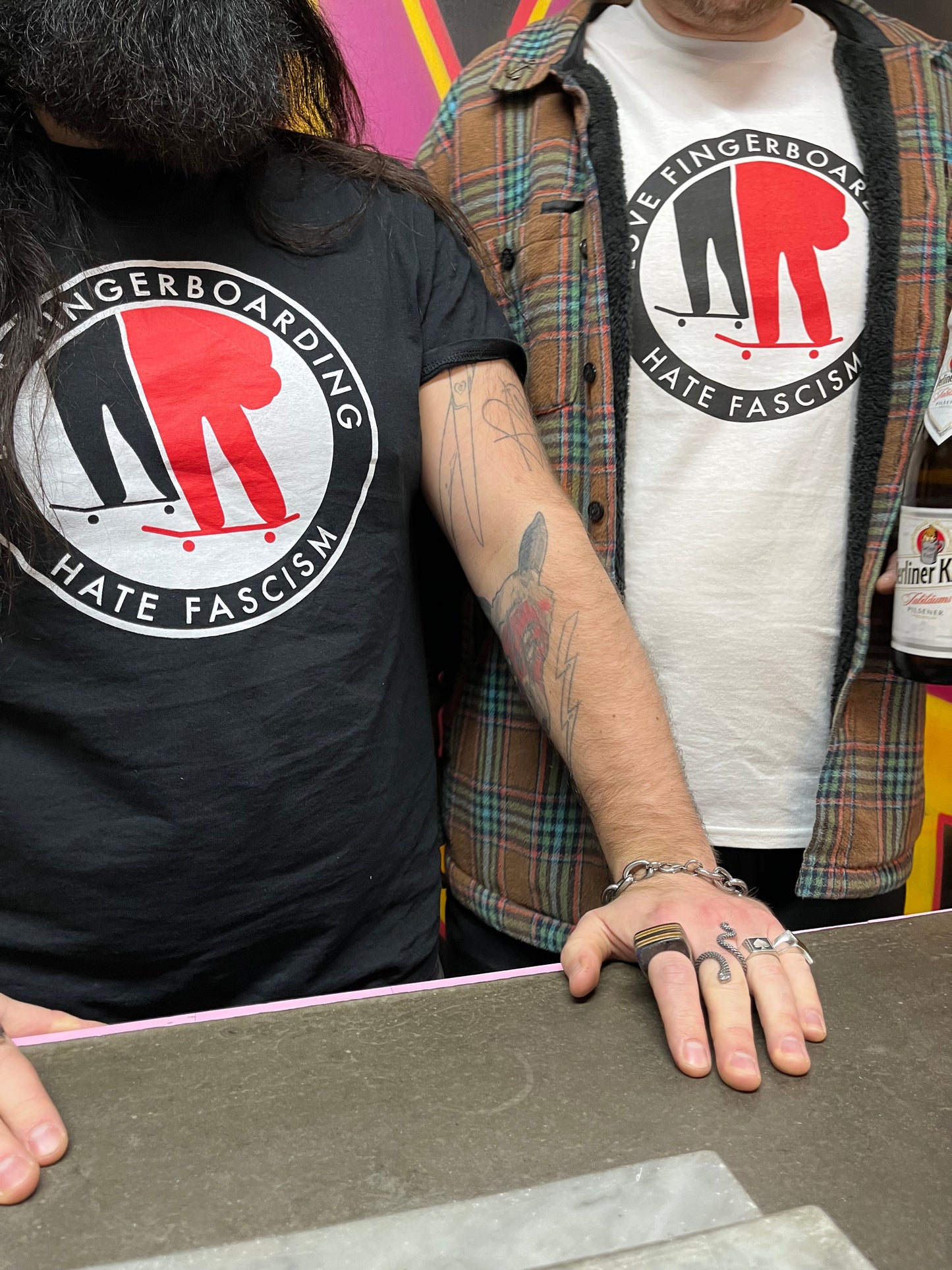 Fingerboarding Against Fascism T-Shirt