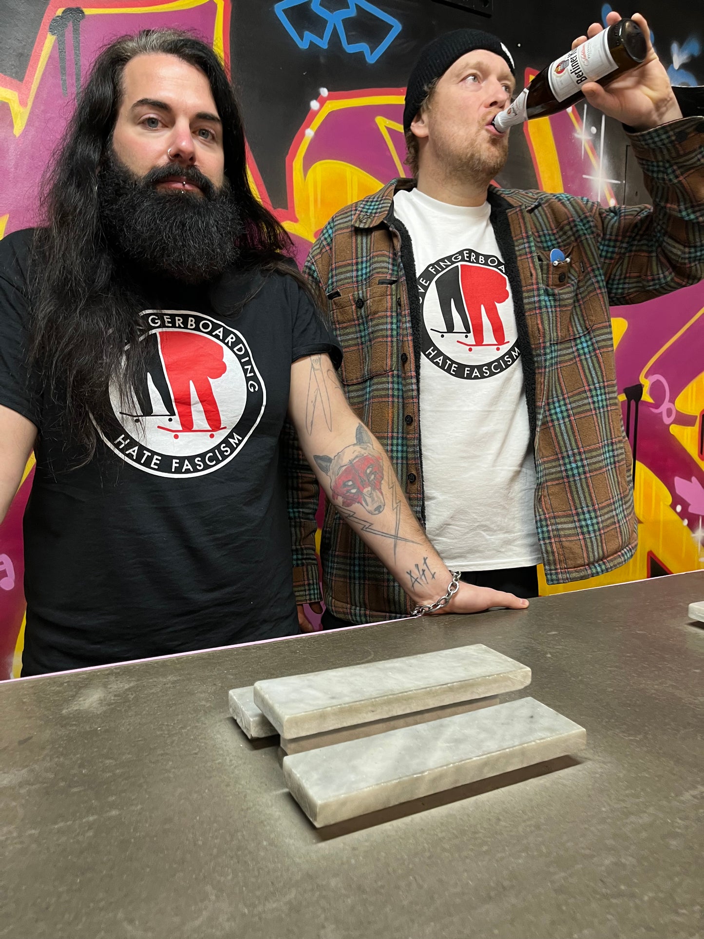 Fingerboarding Against Fascism T-Shirt